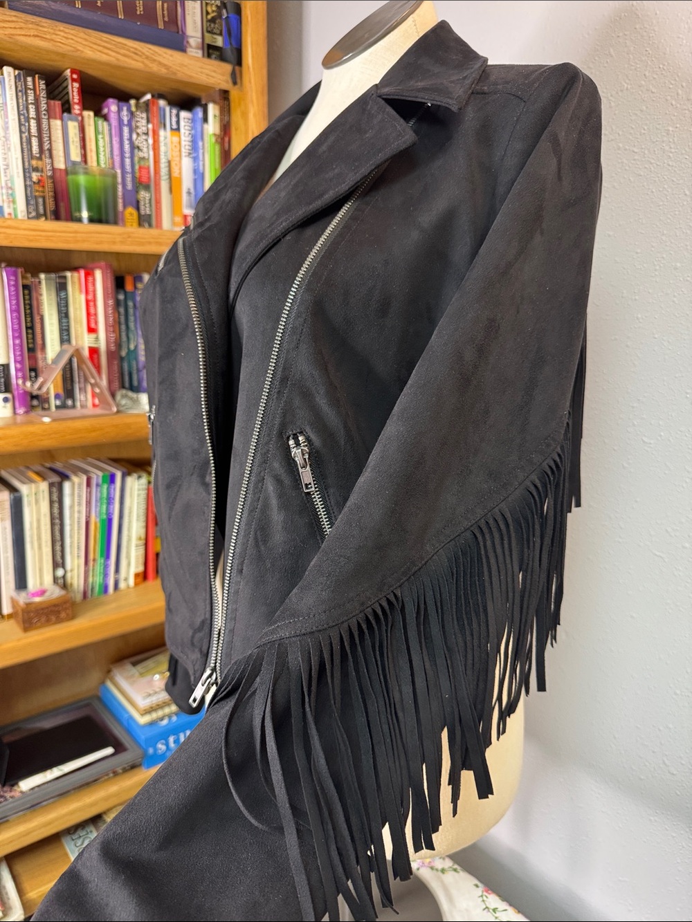 Torrid Faux Suede Fringe Moto Jacket - Women - Picture 13 of 15
